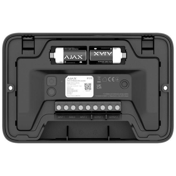 AJAXINCENDIO AJ-EN54-MODULE-IO2X2-B Módulo direccionable inalámbrico - 2 entras y 2 salidas configurables  - Notificaciones inst (3)