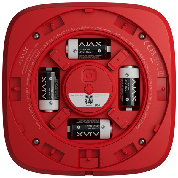 AJAXINCENDIO AJ-EN54-SOUNDER-R Sirena inalámbrica - Notificaciones instantáneas - Volumen del sonido hasta 100 dB - 32 tonos de (3)