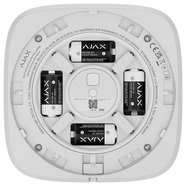 AJAXINCENDIO AJ-EN54-SOUNDER-W Sirena inalámbrica - Notificaciones instantáneas - Volumen del sonido hasta 100 dB - 32 tonos de (3)