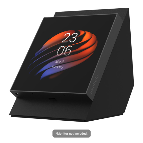AKUBELA AK-BR-DS01 Soporte de mesa - Específico para monitores de domótica - Compatible con AK-KS41, AK-PS51 y AK-PG71 - Orifici (5)
