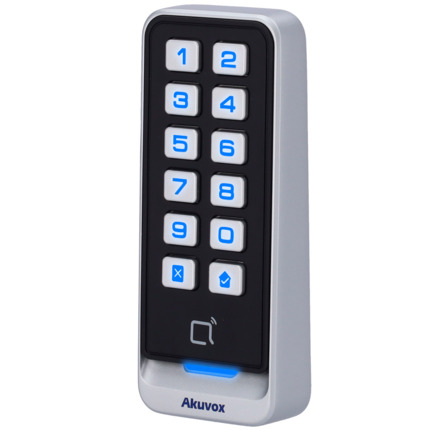 Comprar AKUVOX AK-ACR-CRM11 Lector de acceso - Acceso por tarjeta EM/MF y PIN - Indicador LED y acústico - Wiegand 26/34 - Compatible con equipos Akuvox y de terceros - Apto para exterior IP65 | Metal