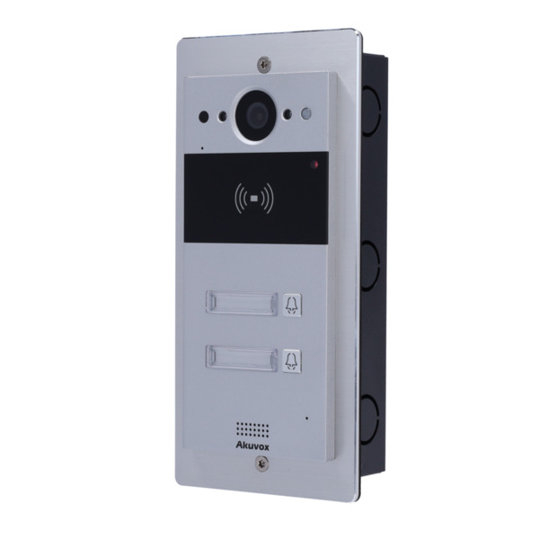 AKUVOX AK-BR-R20B-F Panel frontal y caja de registro encastrada - Específica para Akuvox AK-R20B(K)-xB - Panel: 226 (Al) x 108 ( (5)