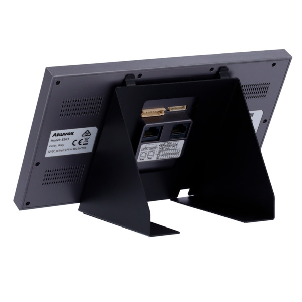 AKUVOX AK-BR-STAND563 Soporte de mesa - Específico para videoporteros - Compatible con monitor AK-S563 - Orificios de conexión - (5)