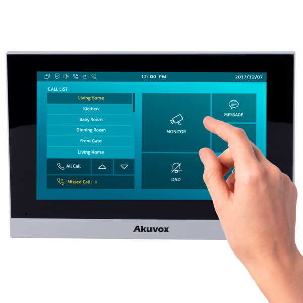 AKUVOX AK-C313W-LP-2 Monitor Linux para videoportero - Pantalla TFT de 7" - Audio bidireccional Crystal Clear - 2 hilos LP, (1)