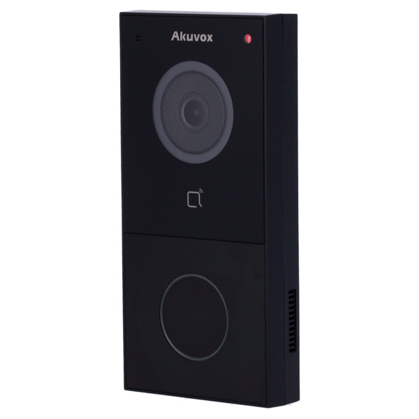 AKUVOX AK-E12S-BLACK Videoportero IP en superficie - Cámara 2 Mpx | Audio bidireccional - Apertura con tarjeta MF, NFC y BLE | 1