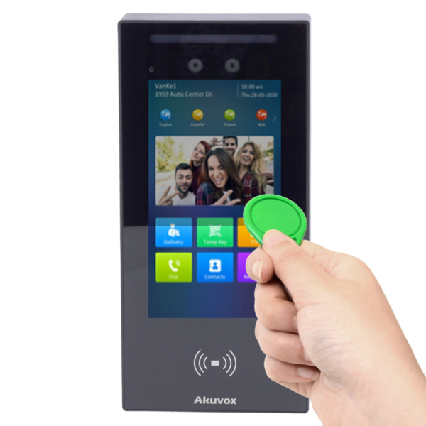 AKUVOX AK-E16C Videoportero IP con control de acceso - Cámara 2 Mpx | Audio y vídeo bidireccional - Facial, tarjeta, NFC, BLE, Q (7)
