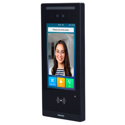 Comprar AKUVOX AK-E18C Videoportero IP con control de acceso - Cámara 2 Mpx | Audio y vídeo bidireccional - Facial, tarjeta, NFC, BLE, QR y PIN | 2 relés - 20.000 usuarios | PoE, SIP estándar - Pantalla IPS 7&quot; táctil | Mantenimiento Cloud - Conexión