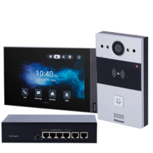 AKUVOX AK-KIT05-IP-ANDROID Kit de videoportero Android - IP | Placa y monitor - Audio bidireccional Crystal Clear - Lector EM/MF