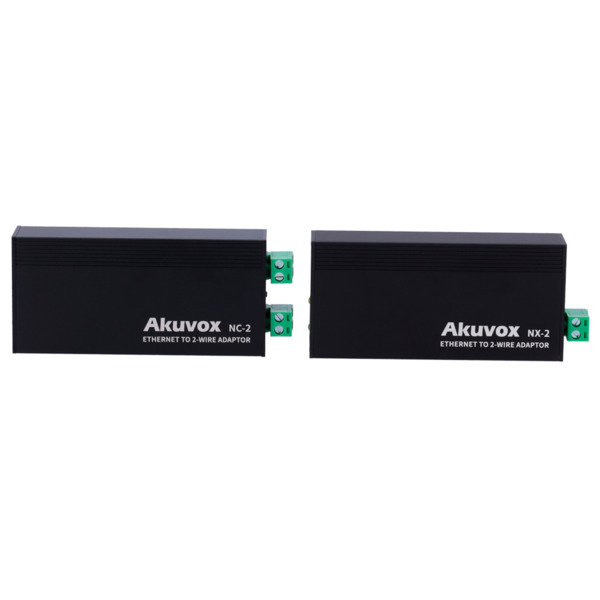 AKUVOX AK-NX-2 Kit conversor IP a 2 hilos - 1 grupo de 2 hilos - 1 grupo TCP/IP con RJ45 | Entrada y salida PoE - Alimenta dispo (1)