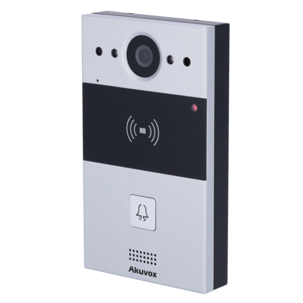AKUVOX AK-R20A Videoportero IP en superficie - Cámara 2 Mpx | Audio bidireccional - Apertura con tarjeta EM/MF y NFC | 2 relés -
