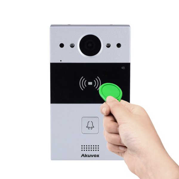AKUVOX AK-R20A Videoportero IP en superficie - Cámara 2 Mpx | Audio bidireccional - Apertura con tarjeta EM/MF y NFC | 2 relés - (7)