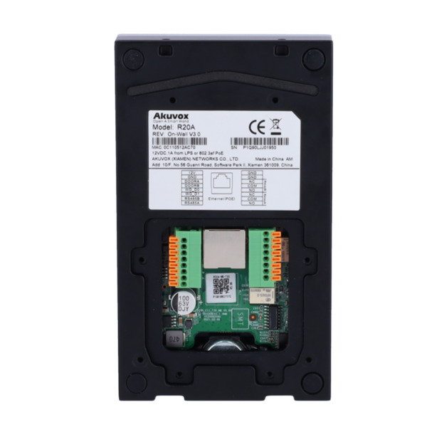 AKUVOX AK-R20A Videoportero IP en superficie - Cámara 2 Mpx | Audio bidireccional - Apertura con tarjeta EM/MF y NFC | 2 relés - (1)