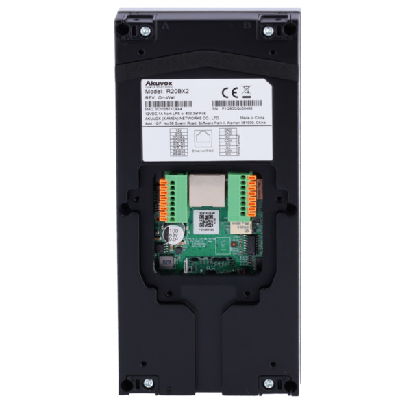 AKUVOX AK-R20B-2B Videoportero IP en superficie - Cámara 2 Mpx | Audio bidireccional - Apertura con tarjeta EM/MF y NFC | 2 relé (1)