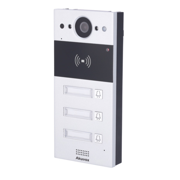 AKUVOX AK-R20B-3B Videoportero IP en superficie - Cámara 2 Mpx | Audio bidireccional - Apertura con tarjeta EM/MF y NFC | 2 relé