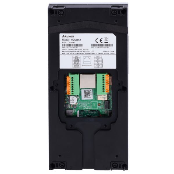 AKUVOX AK-R20B-4B Videoportero IP en superficie - Cámara 2 Mpx | Audio bidireccional - Apertura con tarjeta EM/MF y NFC | 2 relé (1)