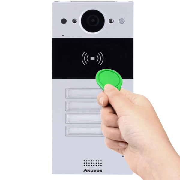 AKUVOX AK-R20B-4B Videoportero IP en superficie - Cámara 2 Mpx | Audio bidireccional - Apertura con tarjeta EM/MF y NFC | 2 relé (7)