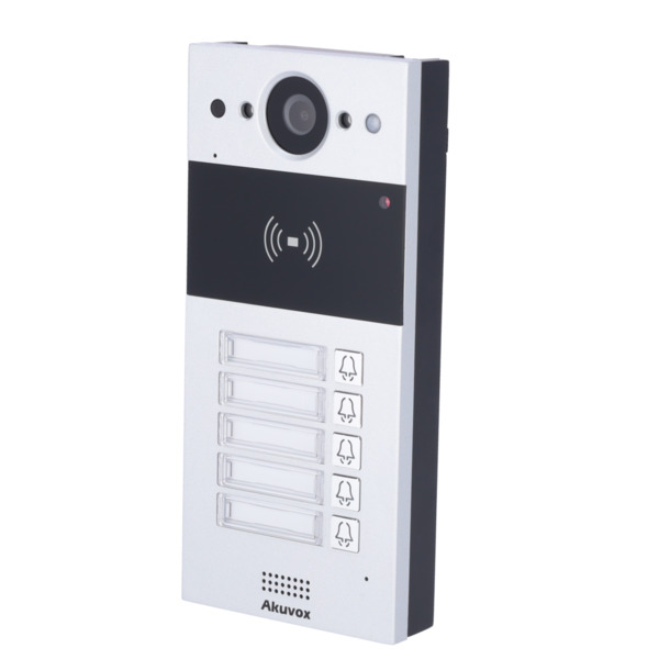 AKUVOX AK-R20B-5B Videoportero IP en superficie - Cámara 2 Mpx | Audio bidireccional - Apertura con tarjetas EM/MF y NFC | 2 rel