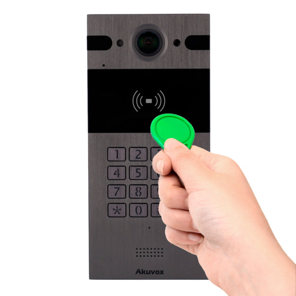 AKUVOX AK-R25K Videoportero IP en superficie - Cámara 4 Mpx gran angular | Audio bidireccional - Apertura con tarjeta EM/MF, NFC (1)