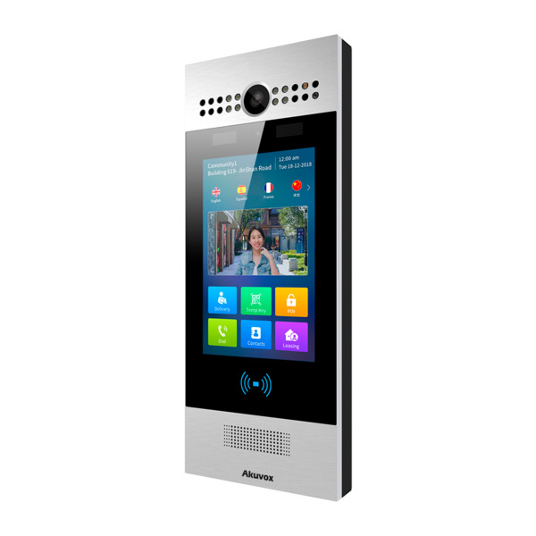 AKUVOX AK-R29C-L Videoportero IP - Cámara 3 Mpx/1 Mpx | Audio y vídeo bidireccional - Facial, tarjeta, BLE, PIN y QR | 2 relés -