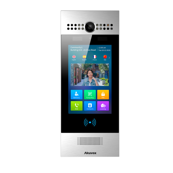 AKUVOX AK-R29C-L Videoportero IP - Cámara 3 Mpx/1 Mpx | Audio y vídeo bidireccional - Facial, tarjeta, BLE, PIN y QR | 2 relés - (1)