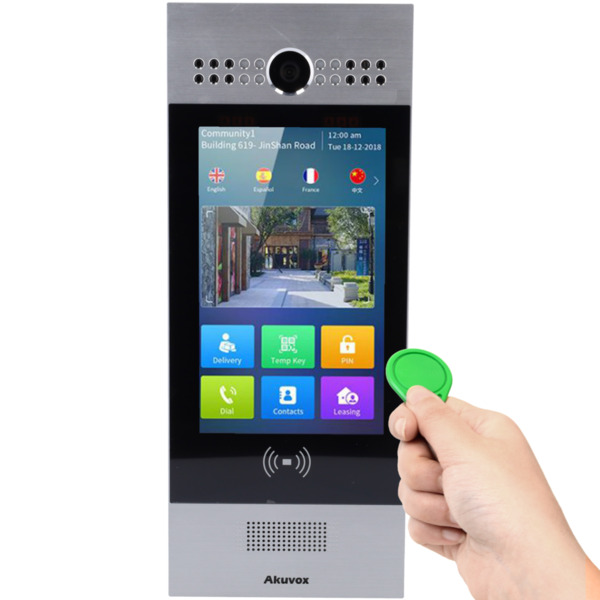 AKUVOX AK-R29S Videoportero IP - Cámara 3 Mpx | Audio y vídeo bidireccional - Facial, tarjeta, PIN y QR | 3 relés - Apartamentos (5)