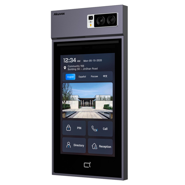 AKUVOX AK-S539 Videoportero IP antivandálico IK08 - Cámara 5 Mpx/2 Mpx | Audio y vídeo bidireccional - Facial, tarjeta, PIN, NFC