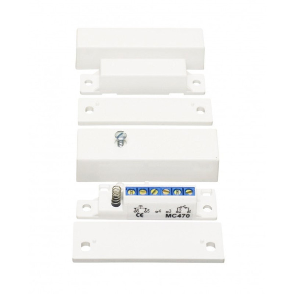Alarmtech DEM-1024 MC 470 Contacto magnético de alta seguridad. Montaje en superficie. Incluye espaciadores. EN-50131-2-6 Grado