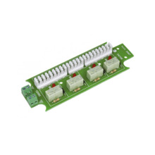 Alarmtech DEM-975 3067.01 Bloque con 4 relés 12V CC. Diodo conectado en paralelo con bobina. 1 interruptor conmutador por relé.