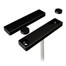 Alarmtech MC740-PE-BL Contacto magnético, NC, 2 m de cable, tornillos incluidos, cubierta de plastico en color negro y con cable