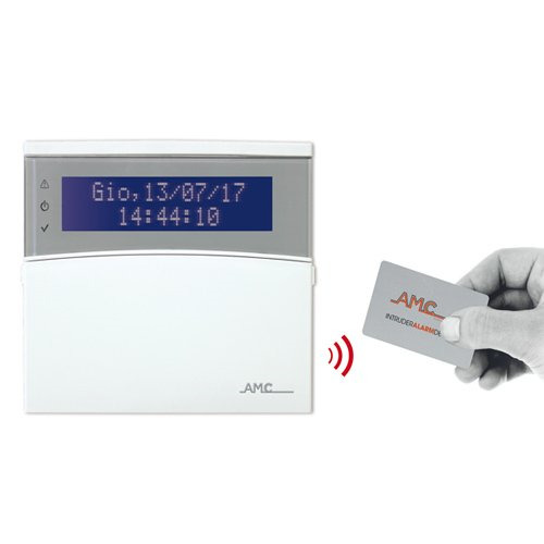 AMC K-LCD W800 Teclado bidireccional AMC vía rádio 868 Mhz. Lector NFC / RFID integrado