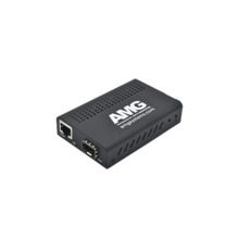 AMG AMG210M-1G-1S Media Converter Comercial 1x 10/100/1000 RJ45, 1x 100/1000 SFP (No incluido), 0⁰-50⁰C, NDAA, incluye fuente al