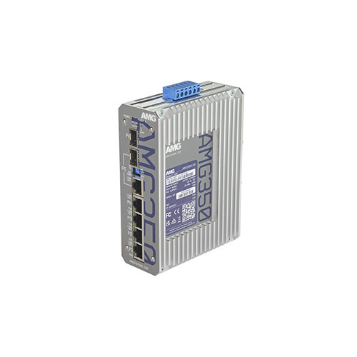 AMG AMG350-4GAT-1C-1S-P1 Switch Industrial No Gestionable 4x Gb PoE+, 1x Gb Combo, 1x Gb SFP, Carril DIN/Pared, -40+75°C, 48Vdc