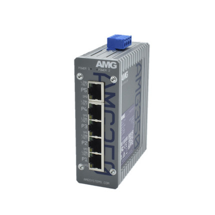 Comprar AMG AMG350-5G Switch Industrial No gestionable 5x Giga RJ45, Carril DIN/Pared, 12-56Vdc. F.A. No incluida.