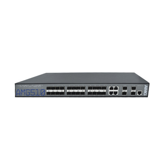 AMG AMG510-4G-24S-4XS Switch Industrial 4x Gb RJ45, 24x Gb SPF, 4x 100M/1/2.5/10G SFP, Rack 19" 1U, 230Vac (12-48Vdc Backup)