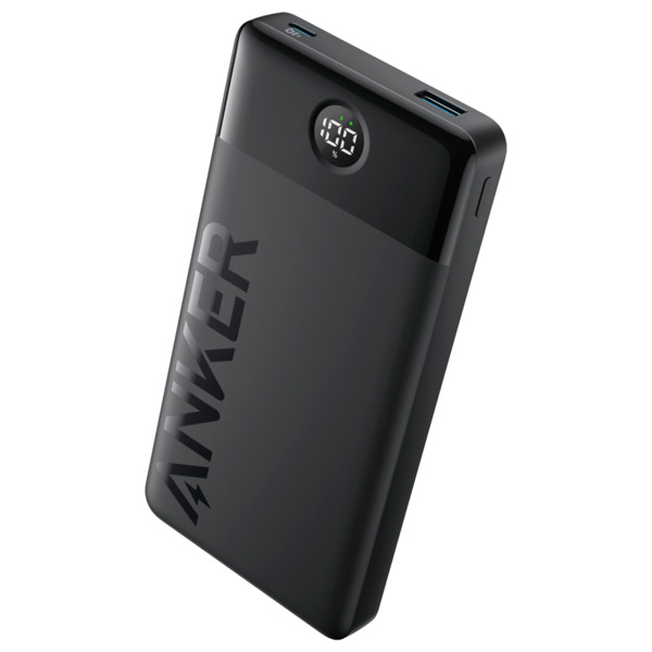 ANKER ANK-123-POWERCORE-B Anker Power Bank - Capacidad 10000mAh - Entrada USB-A - Salidas USB-C, Micro USB-C y USB-A - Pantalla