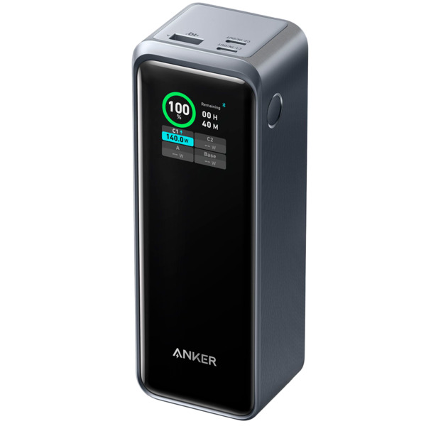 ANKER ANK-1340-PRIME-B Anker Power Bank con pantalla LCD - Capacidad 27650mAh  - Entradas 2x USB-C - Salidas 2x USB-C, USB-A - C