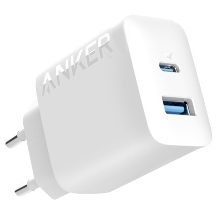 Comprar ANKER ANK-234-WCHARGER-20W1A1C-W Anker - Cargador USB - Potencia 20W - Carga rápida  - Salida USB-C y USB-A - Color blanco