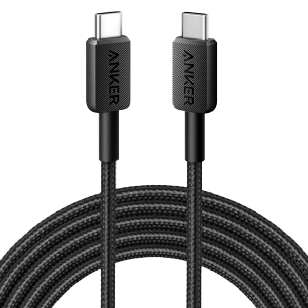 ANKER ANK-310-USBC-USBC-90-B Anker - Cable USB2.0 - USB-C a USB-C - Cable de nylon trenzado - Longitud 0.9m - Carga rápida 60W