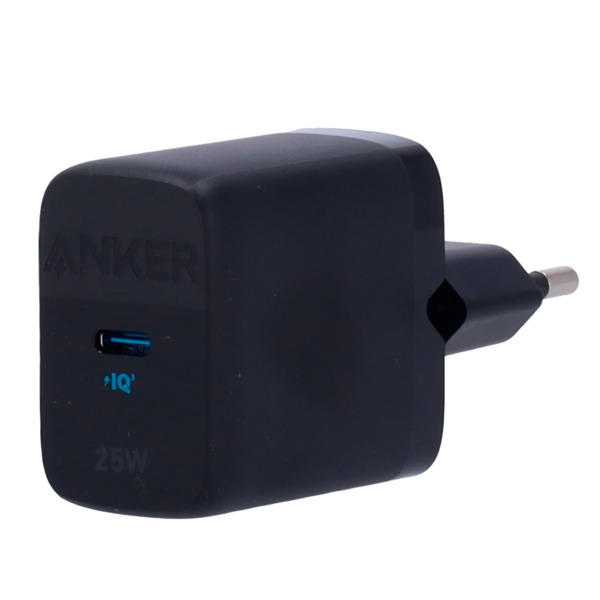 ANKER ANK-312-WCHARGER-25W1C-B Anker - Cargador USB - Potencia 25W - Carga rápida  - Salida USB-C - Color negro (1)