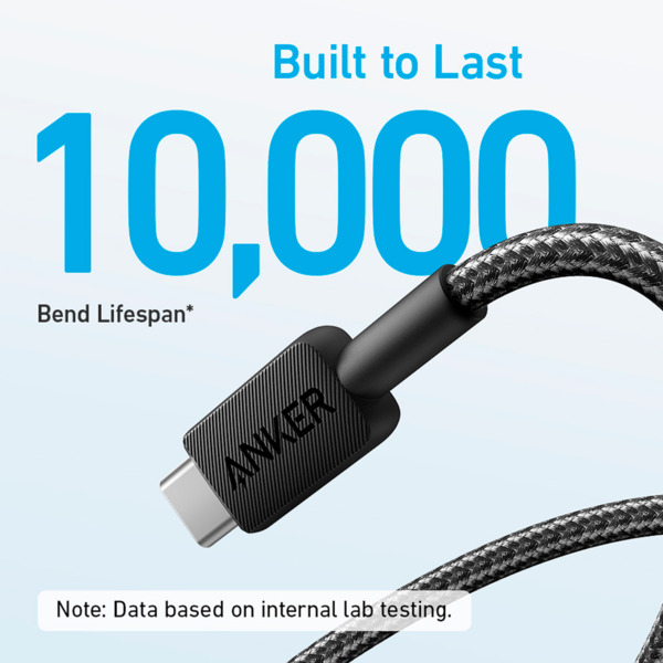 ANKER ANK-322-USBA-USBC-90-B Anker - Cable USB2.0  - USB-A a USB-C - Cable de nylon trenzado - Longitud 0.9m - Carga rápida hast (5)