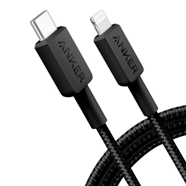 ANKER ANK-322-USBC-LGT-180-B Anker - Cable USB2.0 - USB-C a Lightning - Cable de nylon trenzado - Longitud 1.8m - Carga rápida
