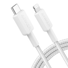 ANKER ANK-322-USBC-LGT-180-W Anker - Cable USB2.0  - USB-C a Lightning - Cable de nylon trenzado - Longitud 1.8m - Carga rápida