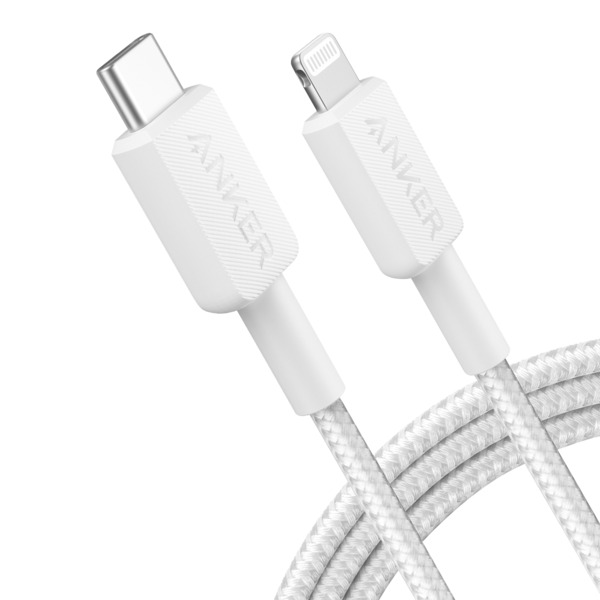 ANKER ANK-322-USBC-LGT-180-W Anker - Cable USB2.0 - USB-C a Lightning - Cable de nylon trenzado - Longitud 1.8m - Carga rápida
