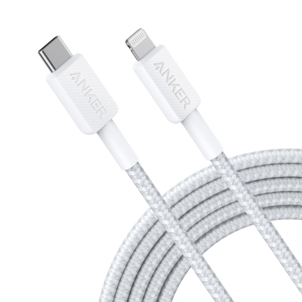 ANKER ANK-322-USBC-LGT-300-W Anker - Cable USB2.0 - USB-C a Lightning - Cable de nylon trenzado - Longitud 3m - Carga rápida |