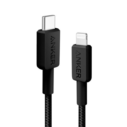 Comprar ANKER ANK-322-USBC-LGT-90-B Anker - Cable USB2.0  - USB-C a Lightning - Cable de nylon trenzado - Longitud 0.9m - Carga rápida | Color negro