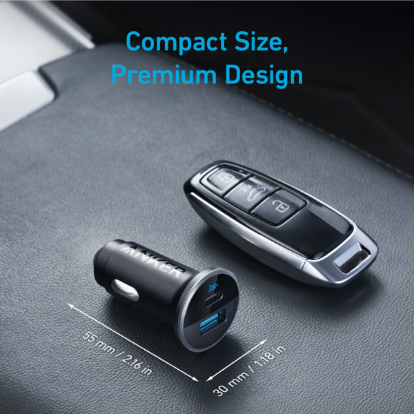ANKER ANK-323-CCHARGER-53W1A1C-B Anker - Mechero coche - Potencia 52.5W - Carga rápida 30W | Tecnología PowerIQ 3.0 - Salidas US (11)