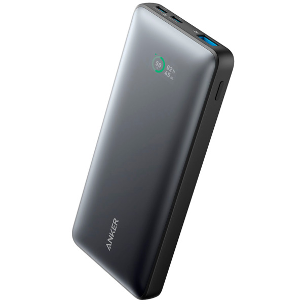 ANKER ANK-A1249-B Anker Power bank con pantalla - Capacidad 10000mAh - Entradas cable integrado, Puerto USB-C - Salidas: 2xUSB-C