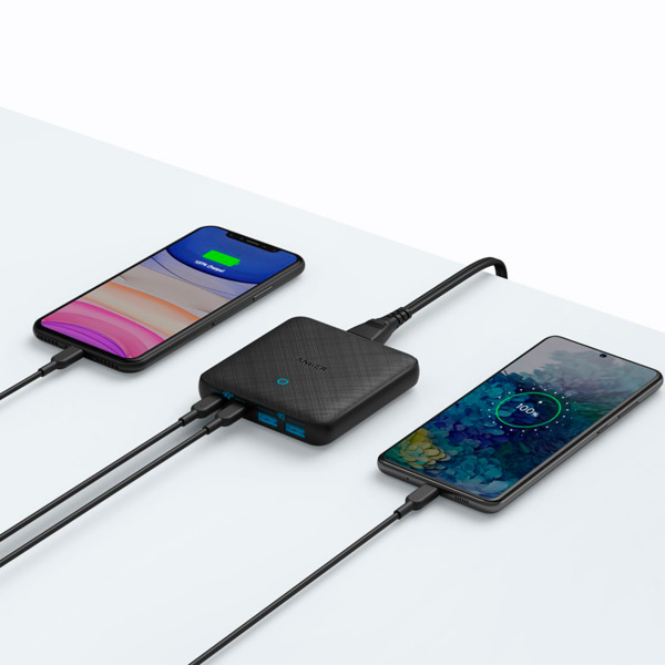 ANKER ANK-DCHARGER-65W2A2C-B Anker - Cargador de escritorio - Carga rápida 65W - Salidas 2x USB-C, 2x USB-A - Carga 4 dispositiv (1)