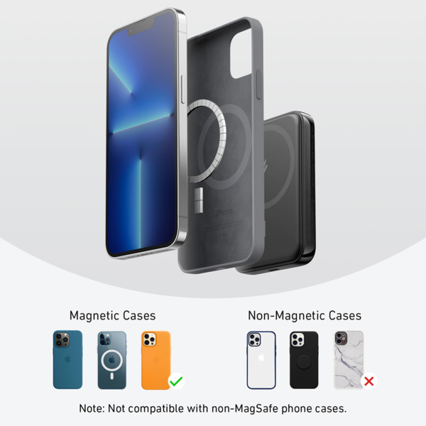 ANKER ANK-MAG-POWERCORE-B Anker Power bank magnética inalámbrica - Capacidad 5000mAh - Entradas USB-C - Salidas USB-C, Inalámbri (1)