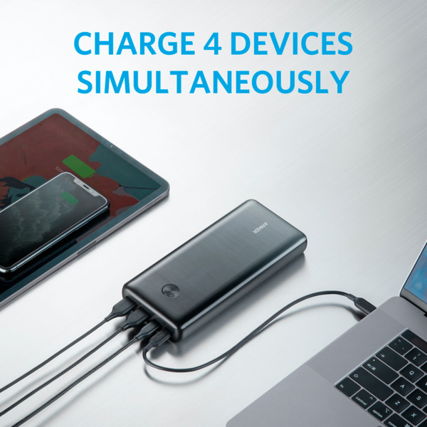 ANKER ANK-POWERCORE3-ELITE-B Anker Power bank con LEDs de carga - Capacidad 25600mAh  - Entrada USB-C - Salidas 2x USB-C, 2x USB (7)